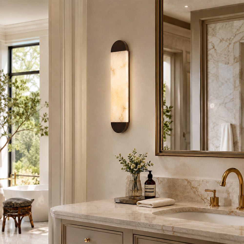 Varelle Alabaster Wall Sconce 22.4"H