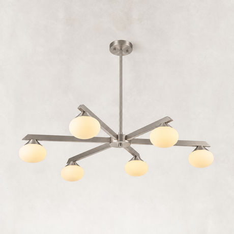 Vela 6-Light Sculptural Oval Chandelier 36"D
