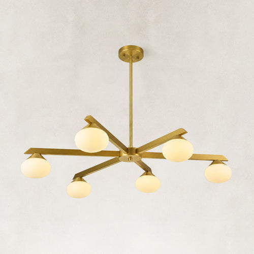 Vela 6-Light Sculptural Oval Chandelier 36