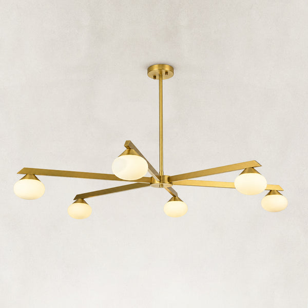 Vela 6-Light Sculptural Oval Chandelier 48"D