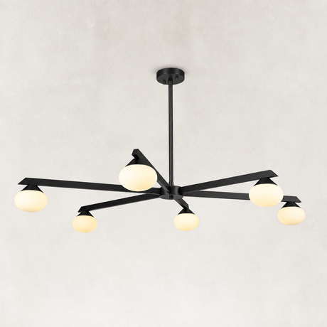 Vela 6-Light Sculptural Oval Chandelier 48"D