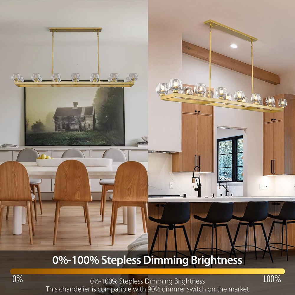 Vellu Rectangular Chandelier 68"W