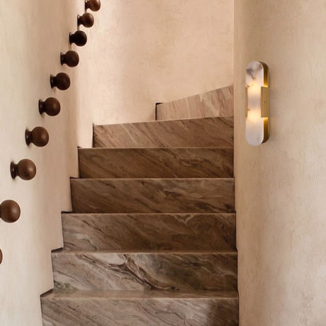Velo Alabaster Oval Wall Sconce 20"H