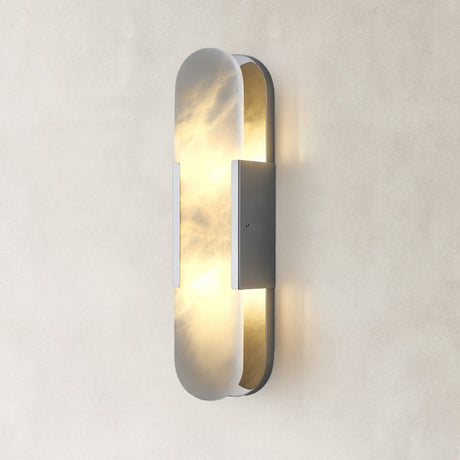 Velo Alabaster Oval Wall Sconce 20"H