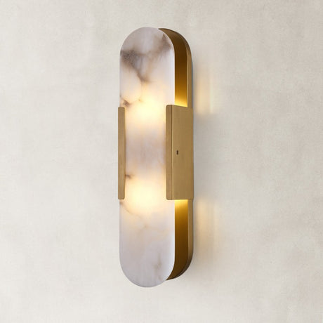 Velo Alabaster Oval Wall Sconce 20"H
