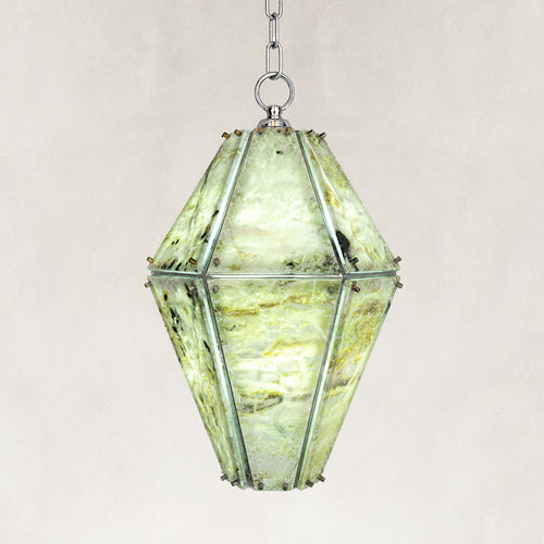 Verdelle Emerald Green Marble Lantern Pendant 18