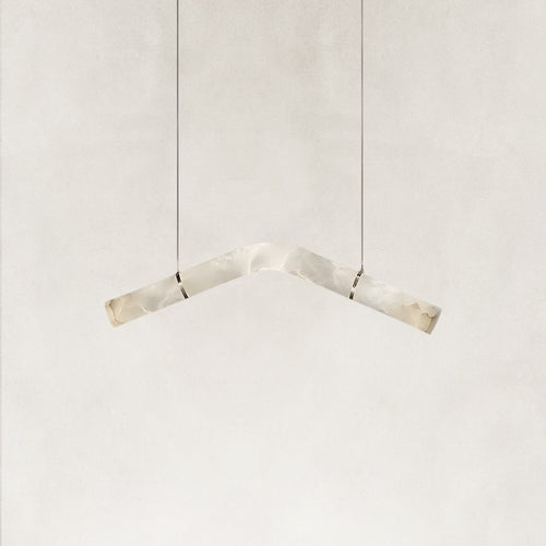 Verve Arch Alabaster Tube Pendant Light 47