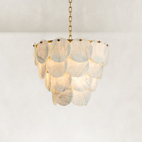 Volakas Grey Marble Multi-tier Chandelier 16