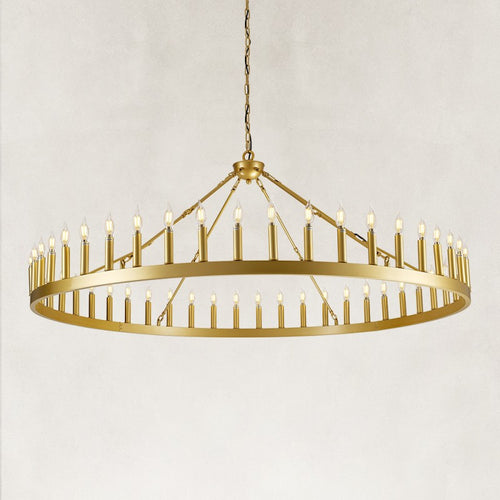 Wagon Wheel Candle Chandelier 64