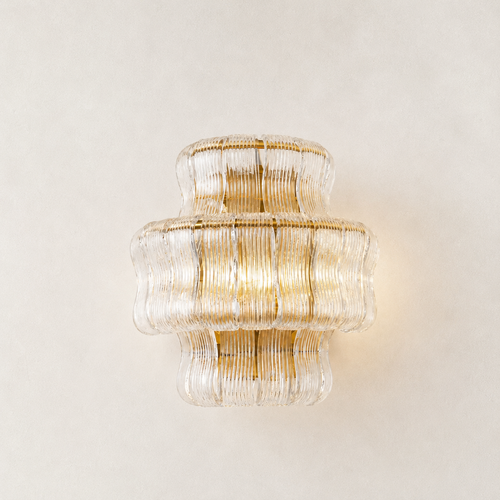 GeoLume Fluted Glass Wall Sconce 10.6
